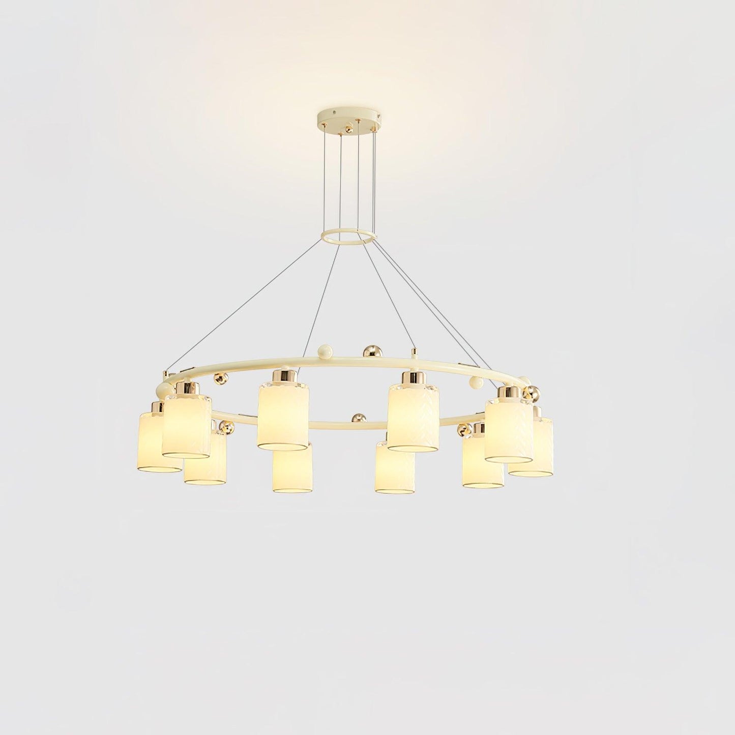 Ring Glass Cup Electrolier Chandelier