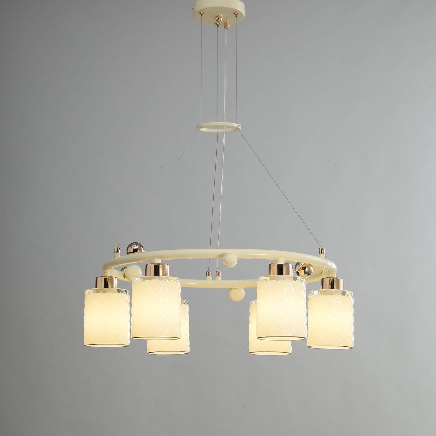 Ring Glass Cup Electrolier Chandelier