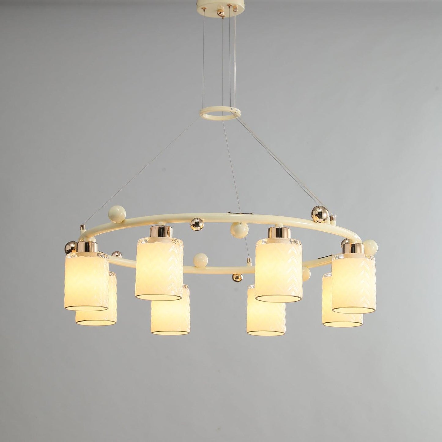 Ring Glass Cup Electrolier Chandelier