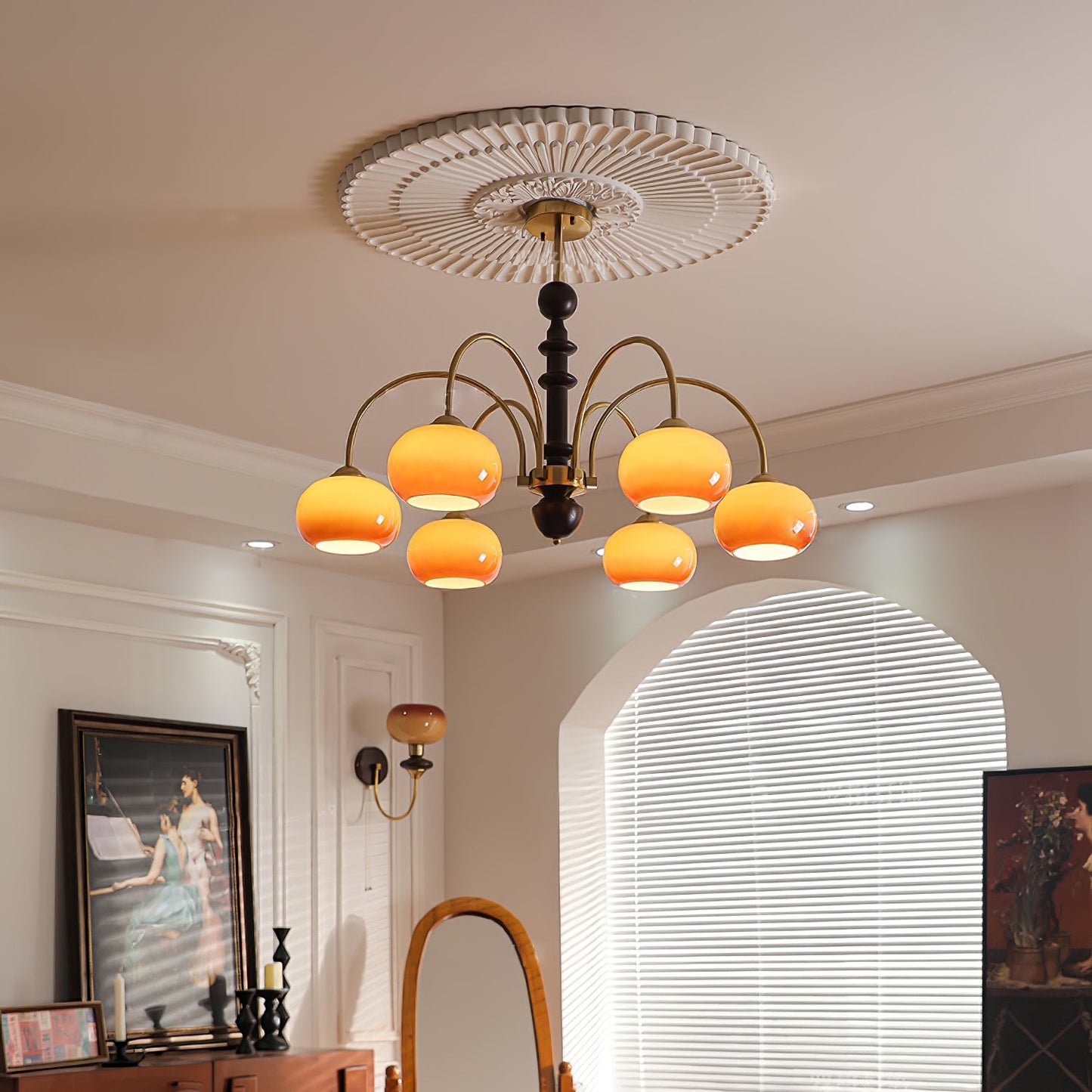 Ripe Persimmon Pendant light Chandelier