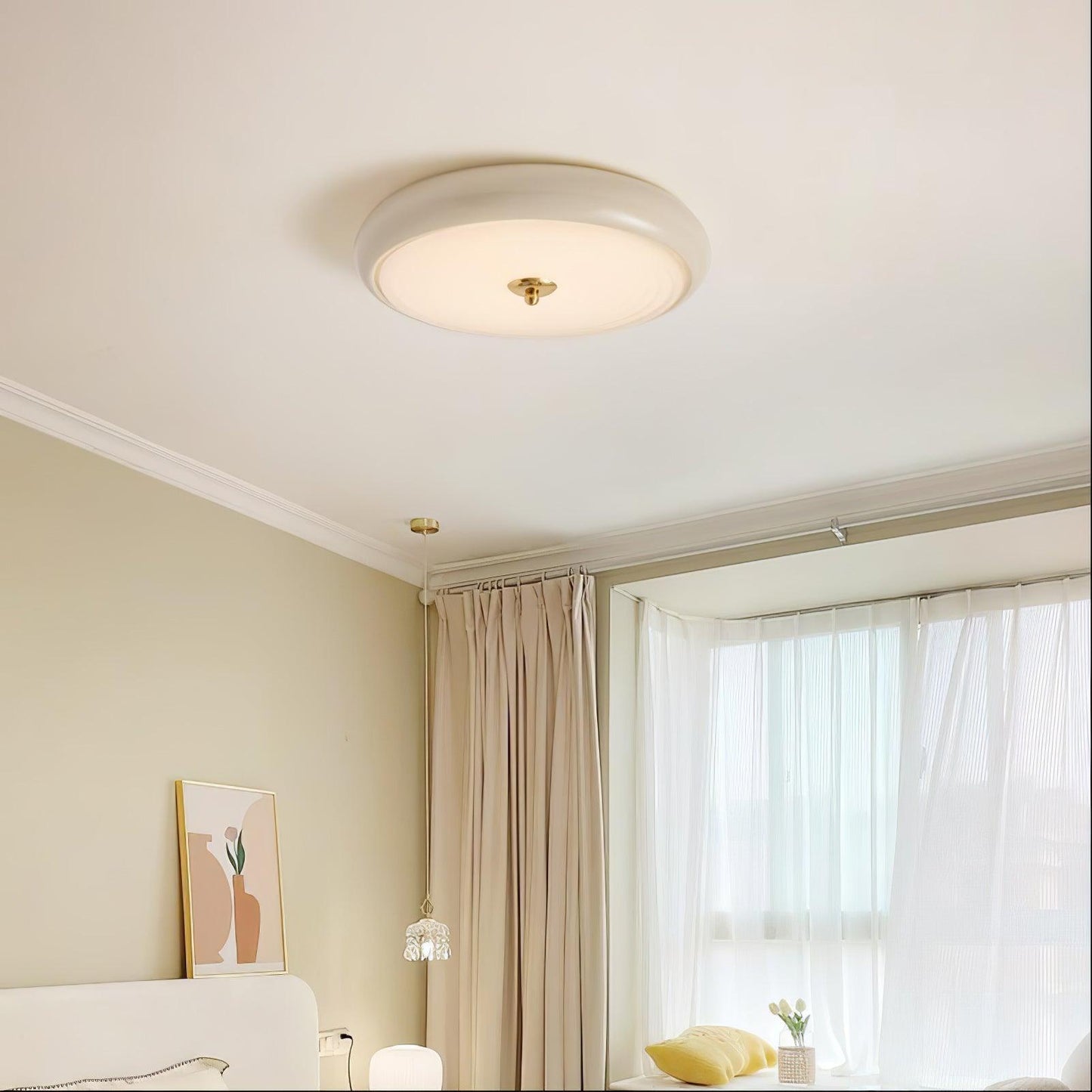 Ripple Cream Overhead light Ceiling Lamp