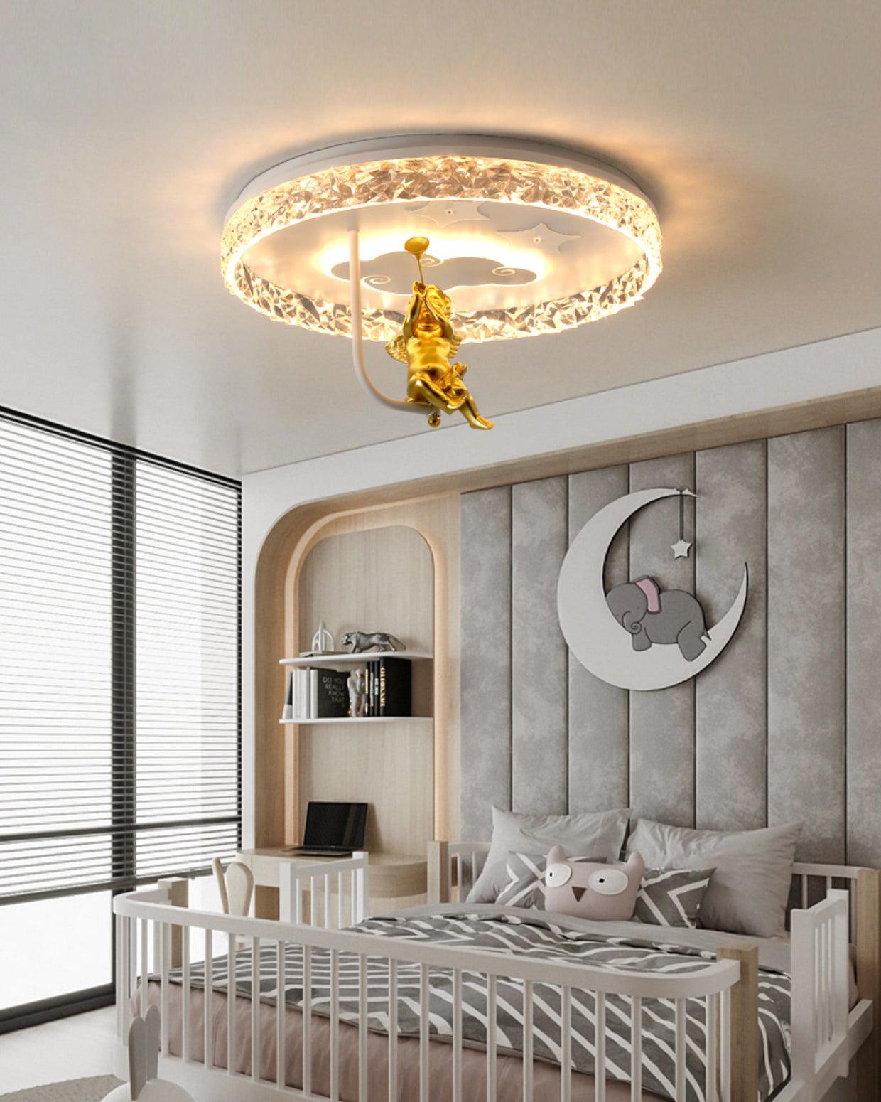 Round Carousel Children's Overhead fixture Ceiling Lamp