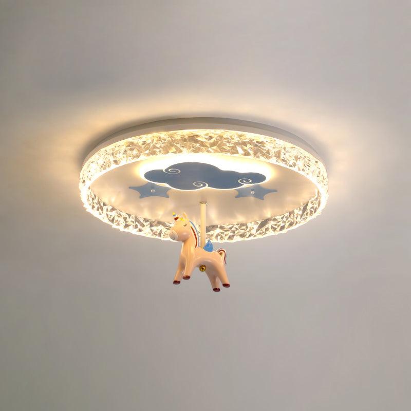 Round Carousel Children's Overhead fixture Ceiling Lamp