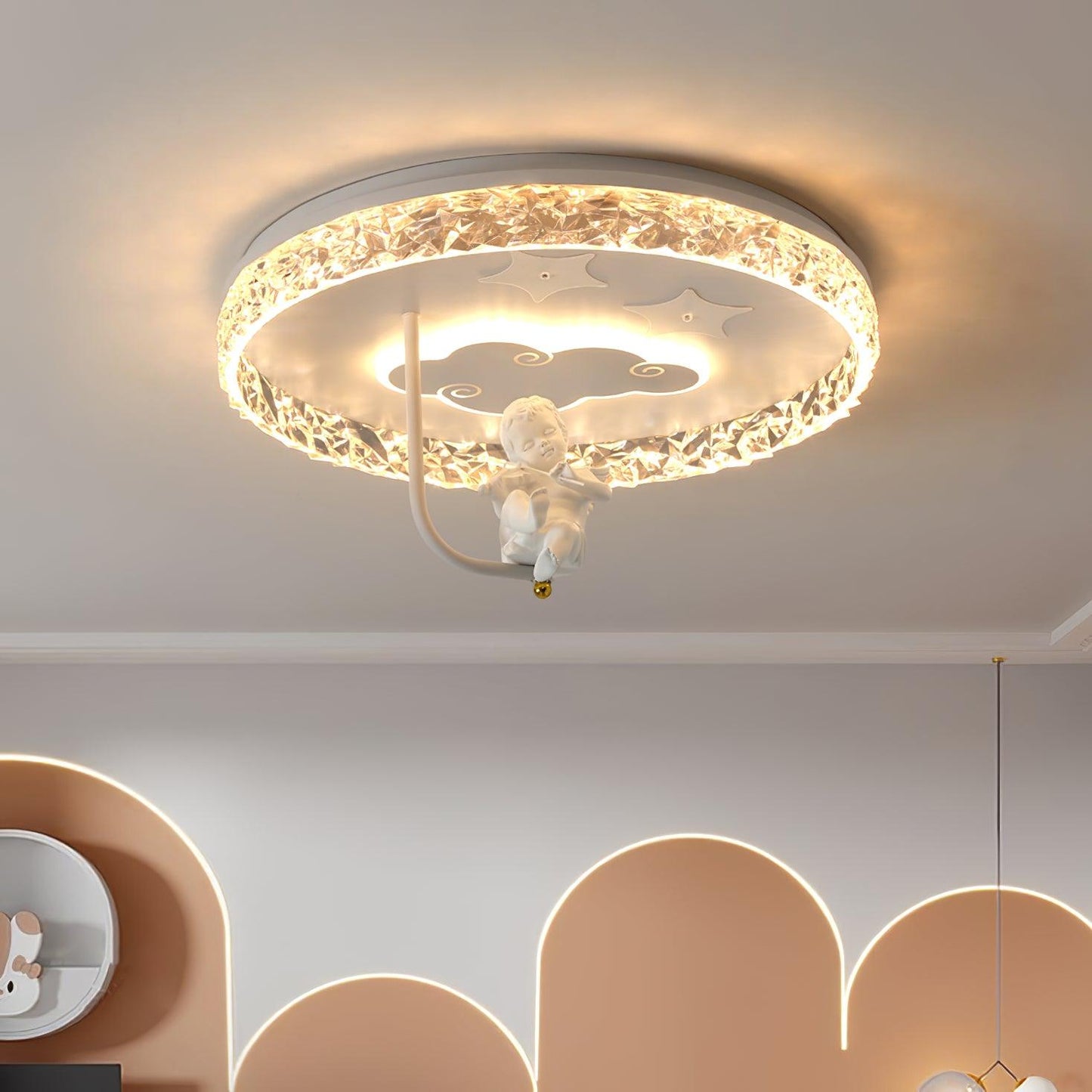 Round Carousel Children's Overhead fixture Ceiling Lamp