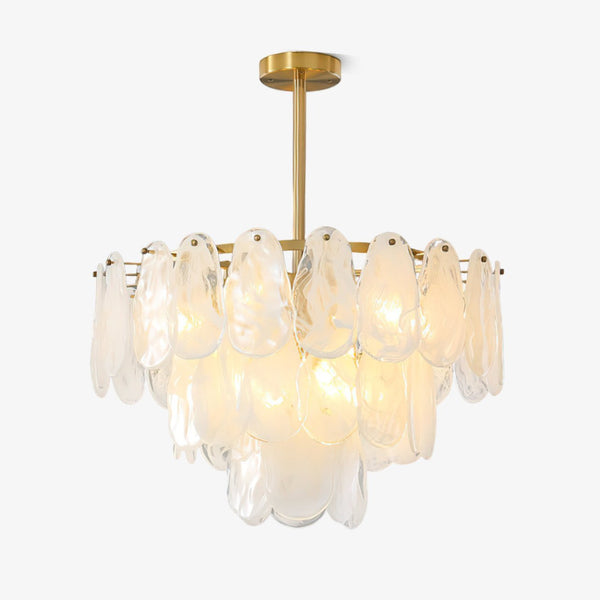 Round Cloud Glass Crown Chandelier