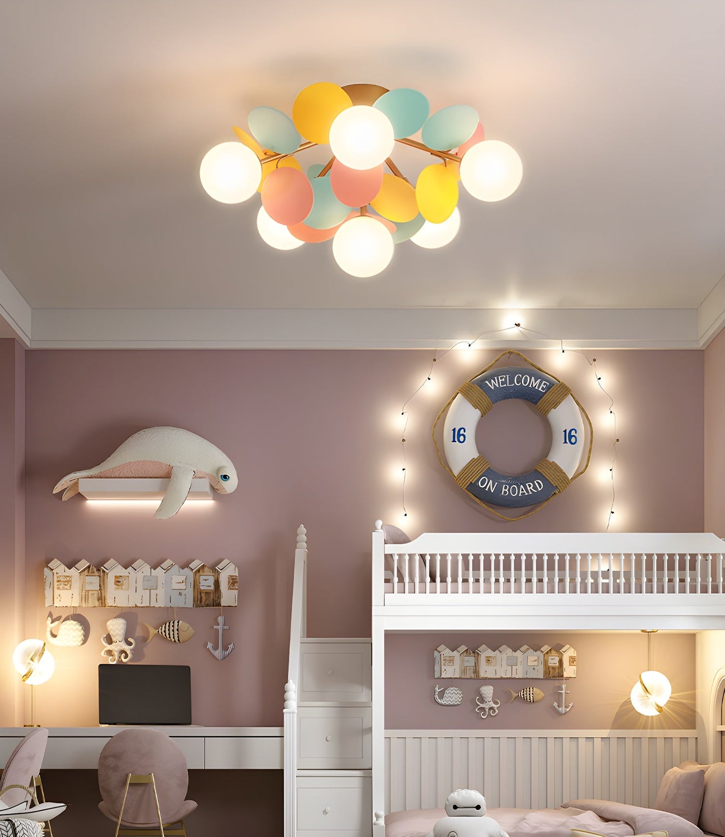 Round Macaron Overhead light Ceiling Lamp