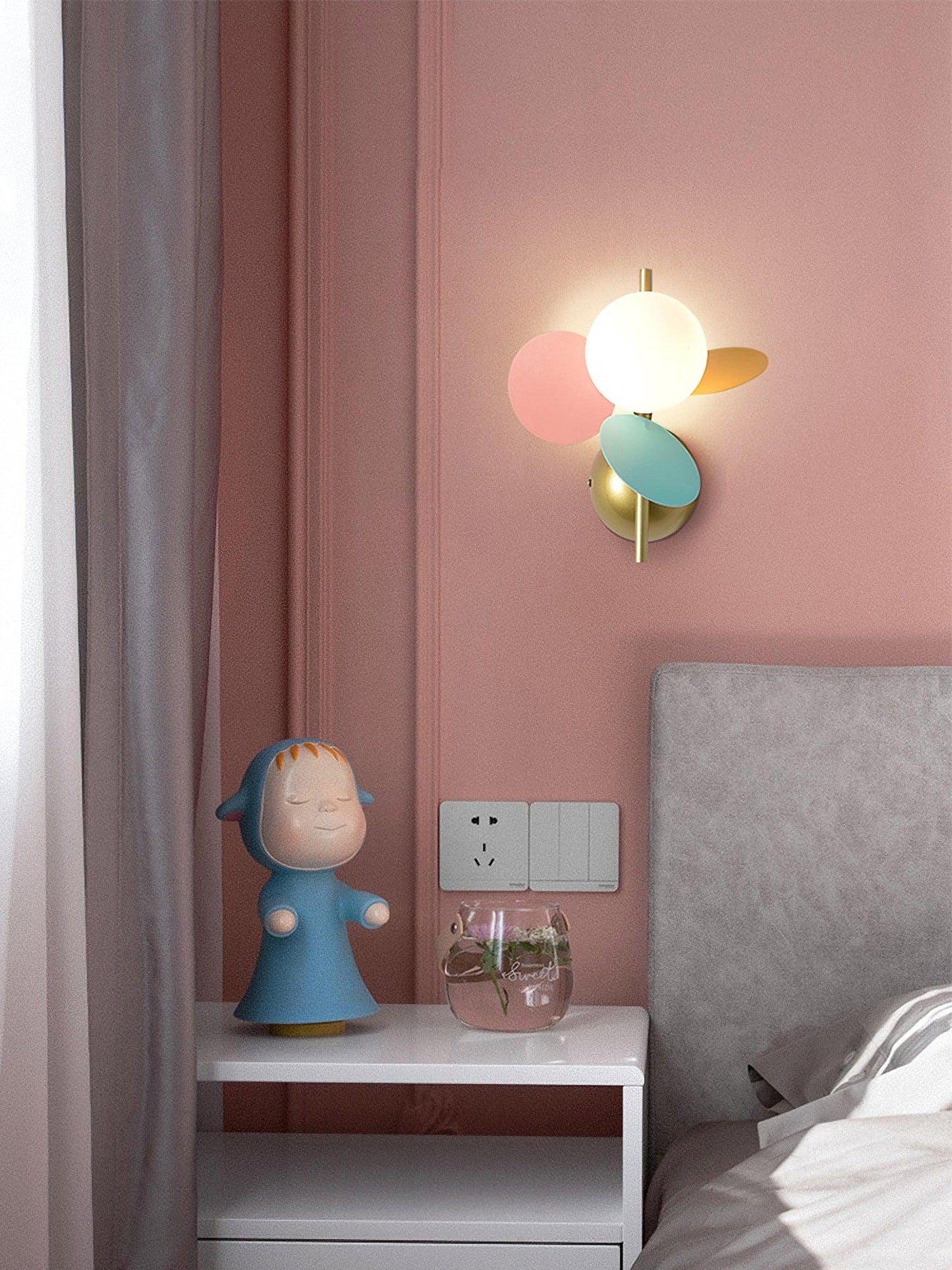 Round Macaron Wall sconce Wall Lamp