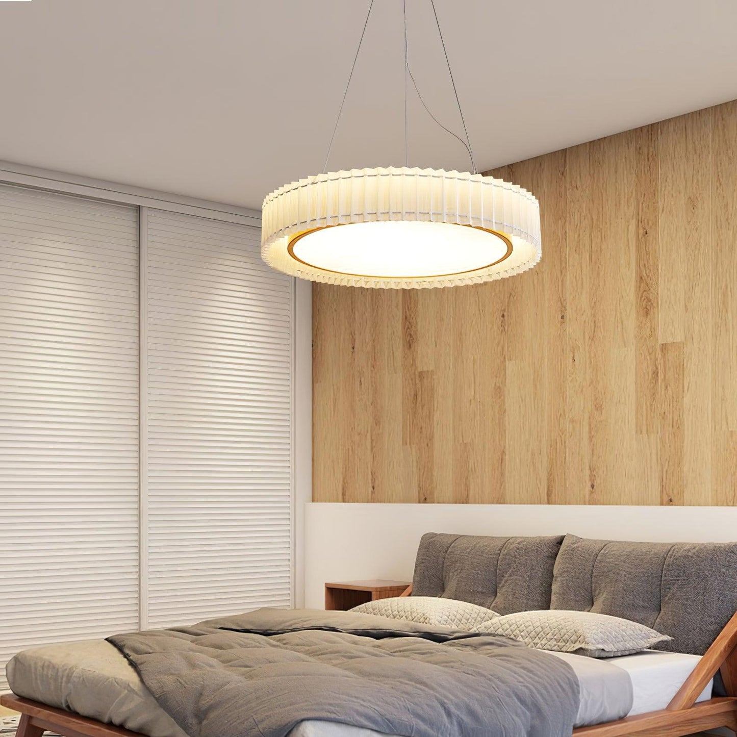 Round Pleated Houselight Pendant Lamp