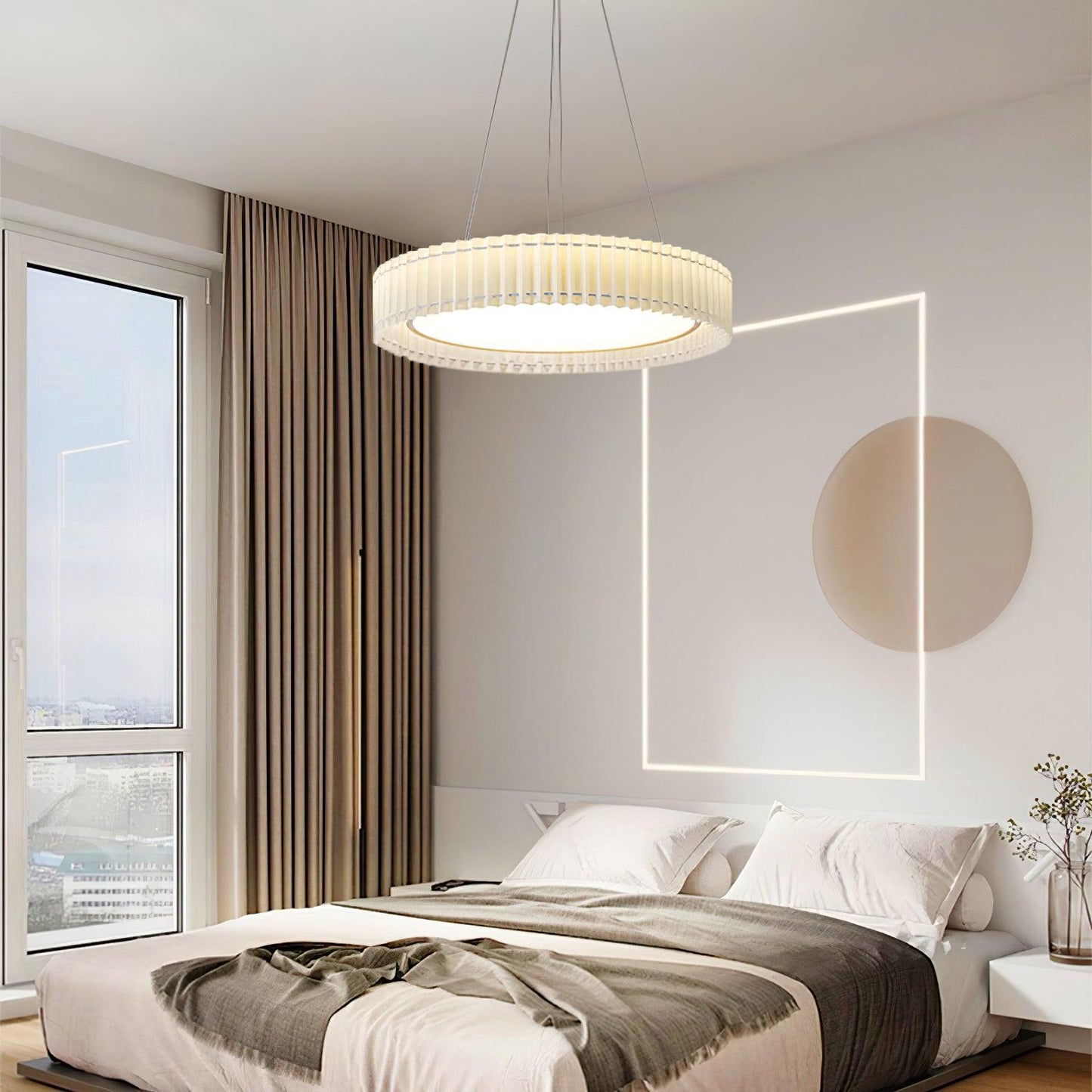 Round Pleated Houselight Pendant Lamp