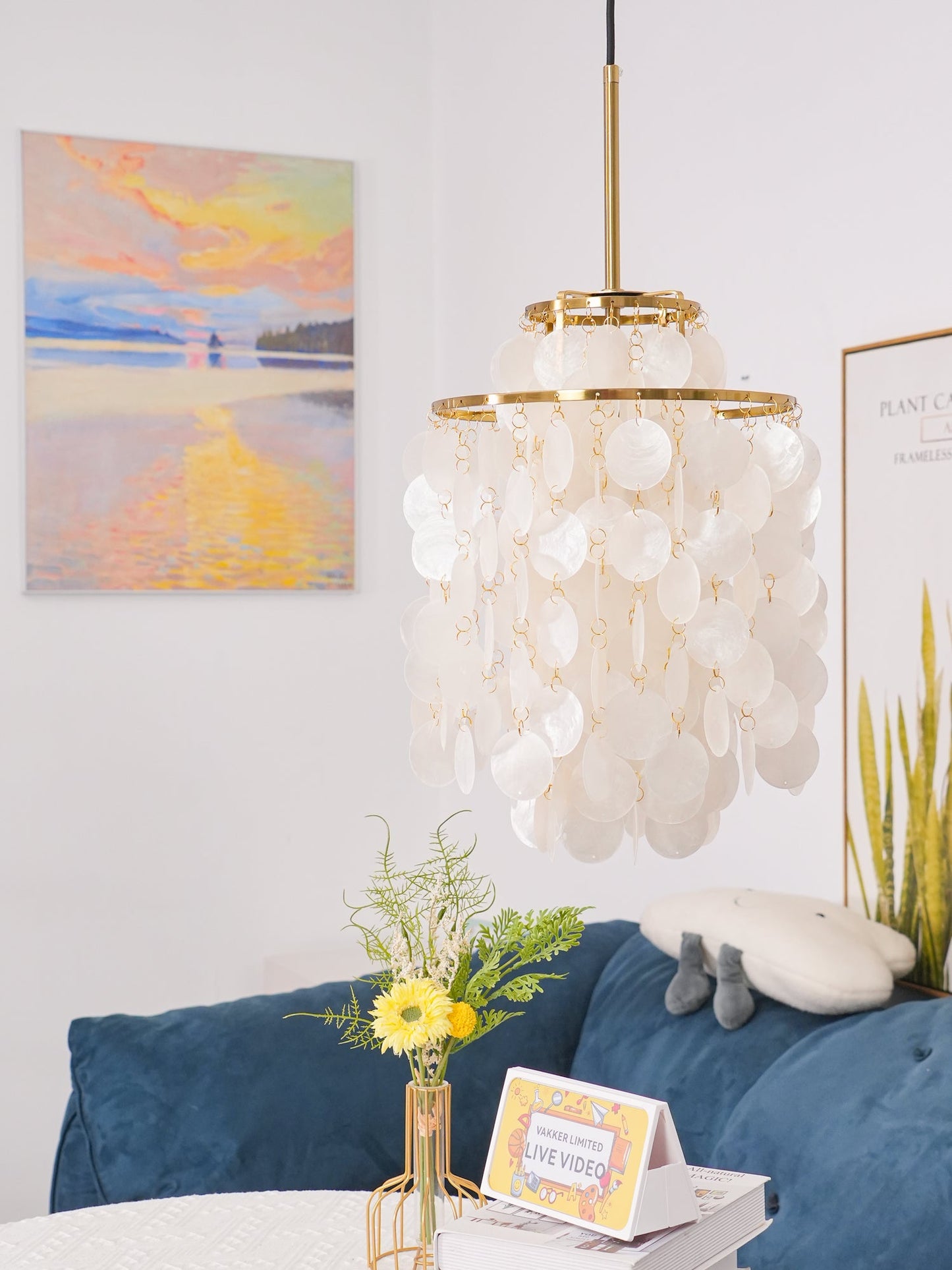 Round Shell Pendant light Chandelier