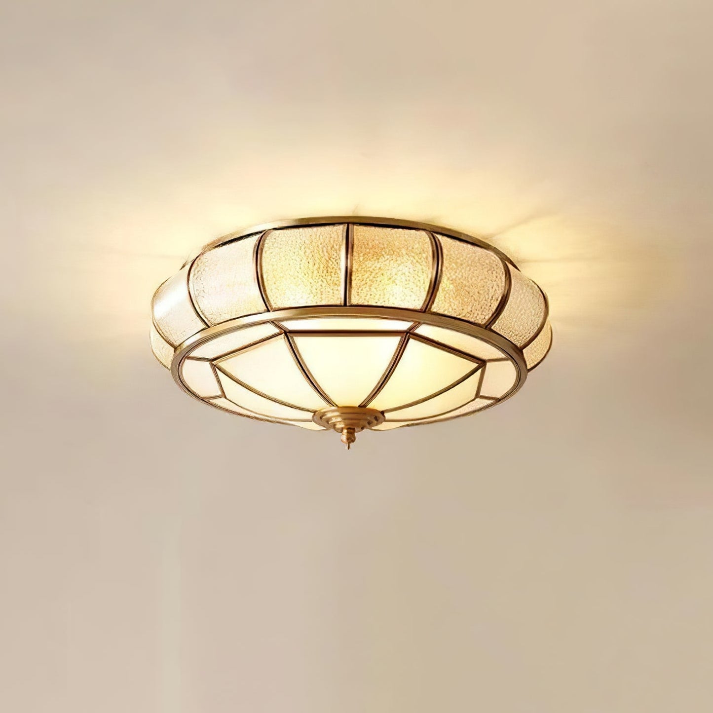 Round Textured Glass Flush mount light Ceiling Light