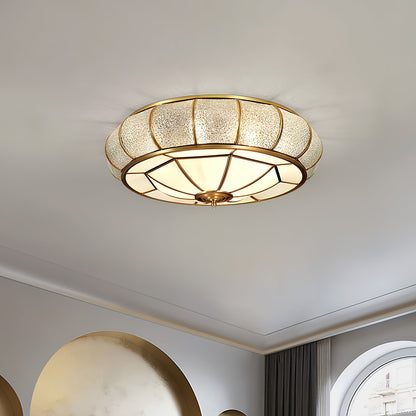 Round Textured Glass Flush mount light Ceiling Light