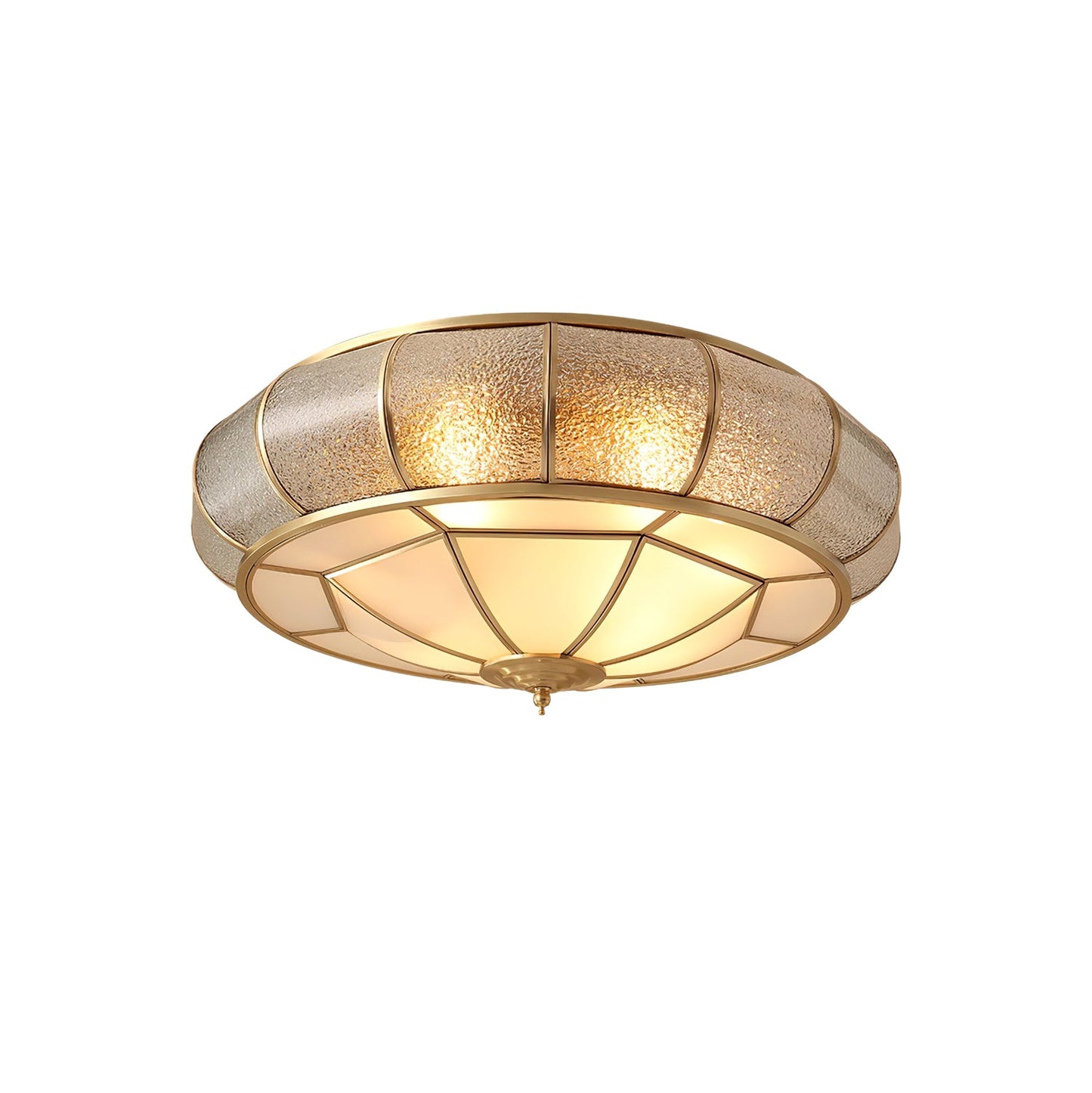 Round Textured Glass Flush mount light Ceiling Light