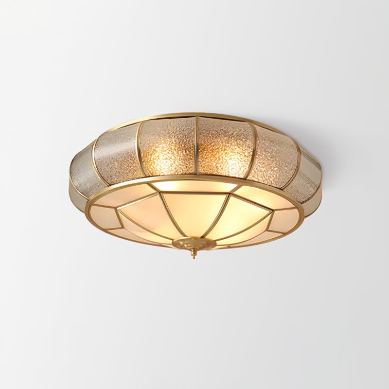 Round Textured Glass Flush mount light Ceiling Light