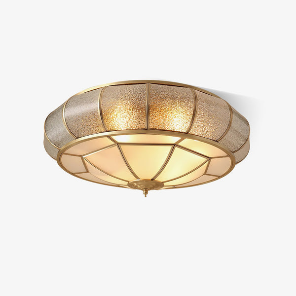 Round Textured Glass Flush mount light Ceiling Light