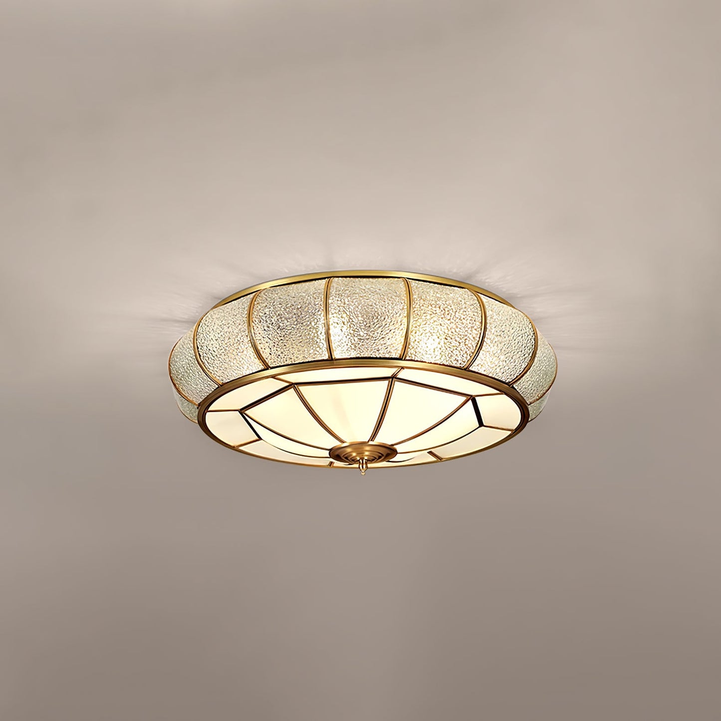 Round Textured Glass Flush mount light Ceiling Light