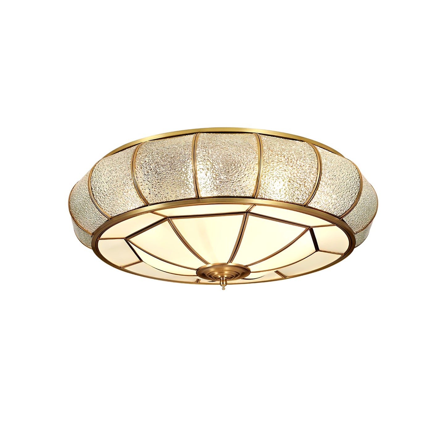 Round Textured Glass Flush mount light Ceiling Light