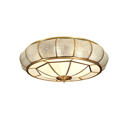 Round Textured Glass Flush mount light Ceiling Light