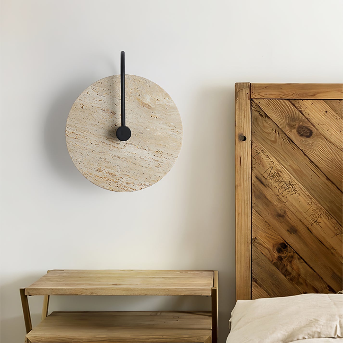 Round Travertine Lamp bracket Wall Lamp