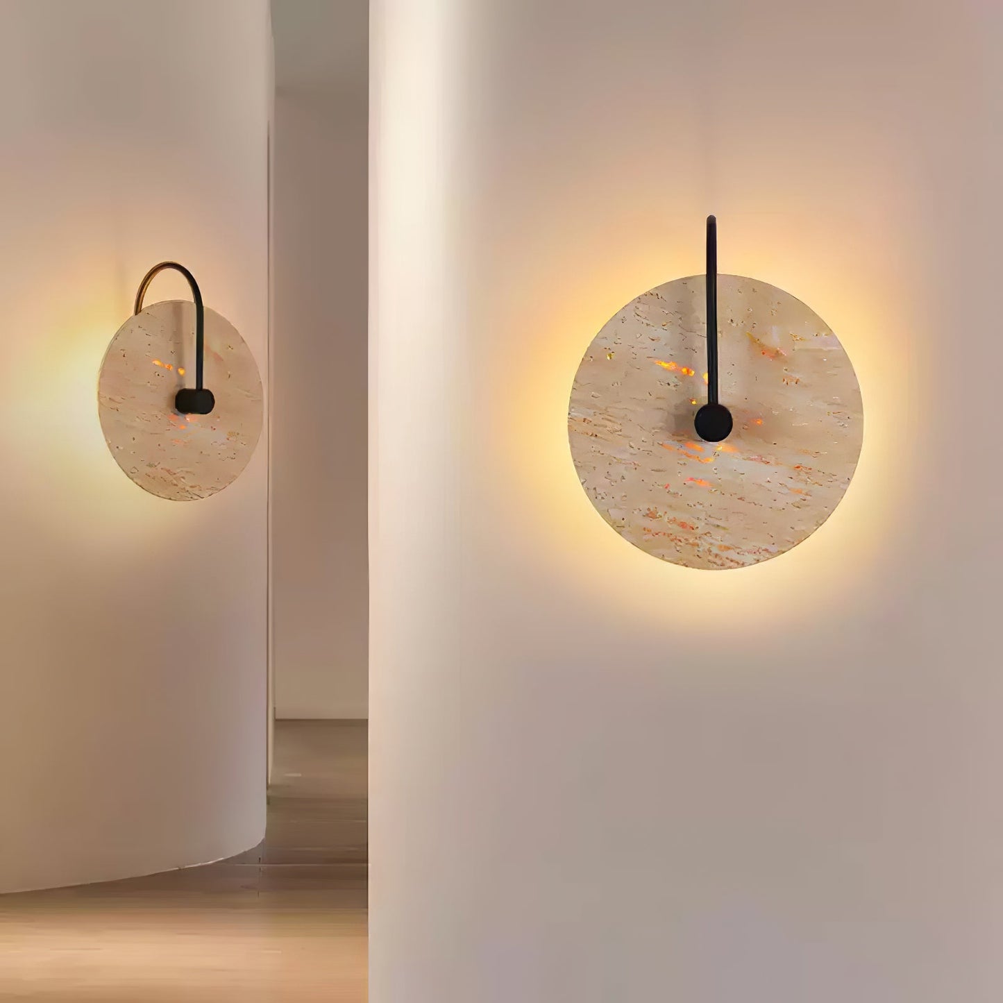 Round Travertine Lamp bracket Wall Lamp