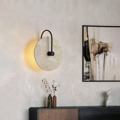 Round Travertine Lamp bracket Wall Lamp