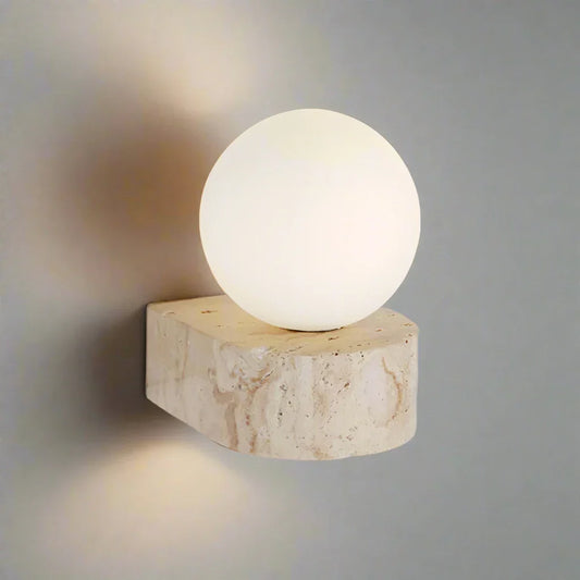 Modern LED Travertine Wall Sconce