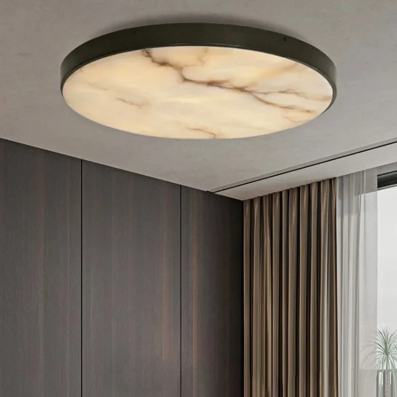 Moonshade Marble & Copper Ceiling Light