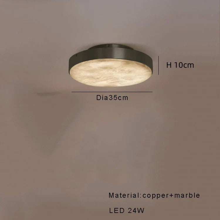 Moonshade Marble & Copper Ceiling Light