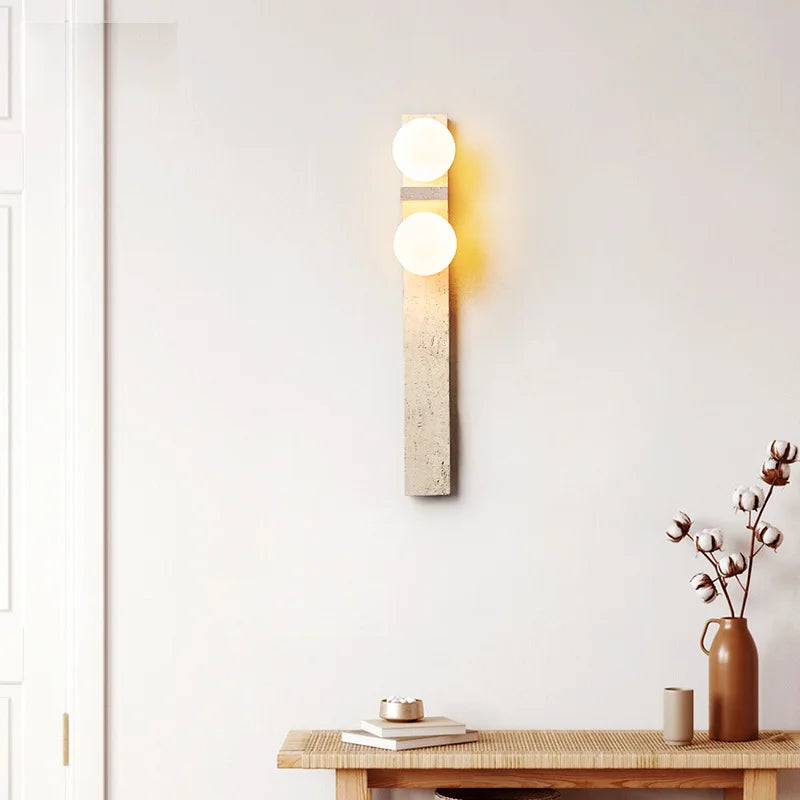 Natural Travertine Modern Wall Lights