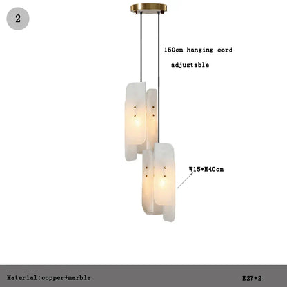 Moonshade Natural Marble Pendant Lights