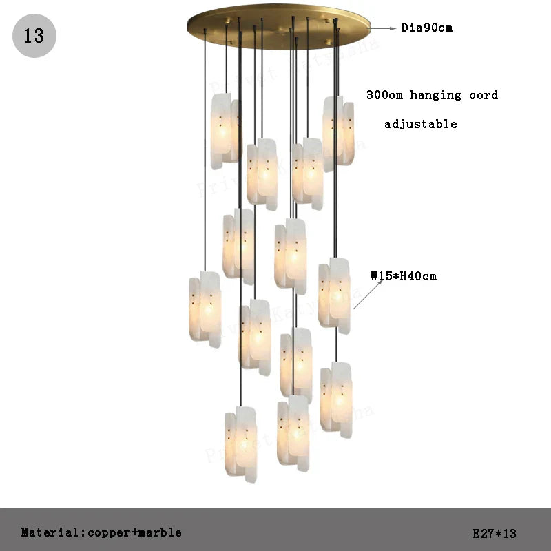 Moonshade Natural Marble Pendant Lights