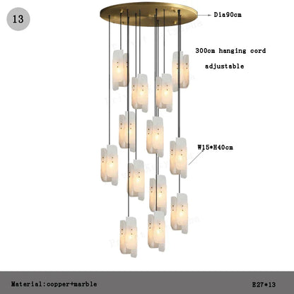 Moonshade Natural Marble Pendant Lights