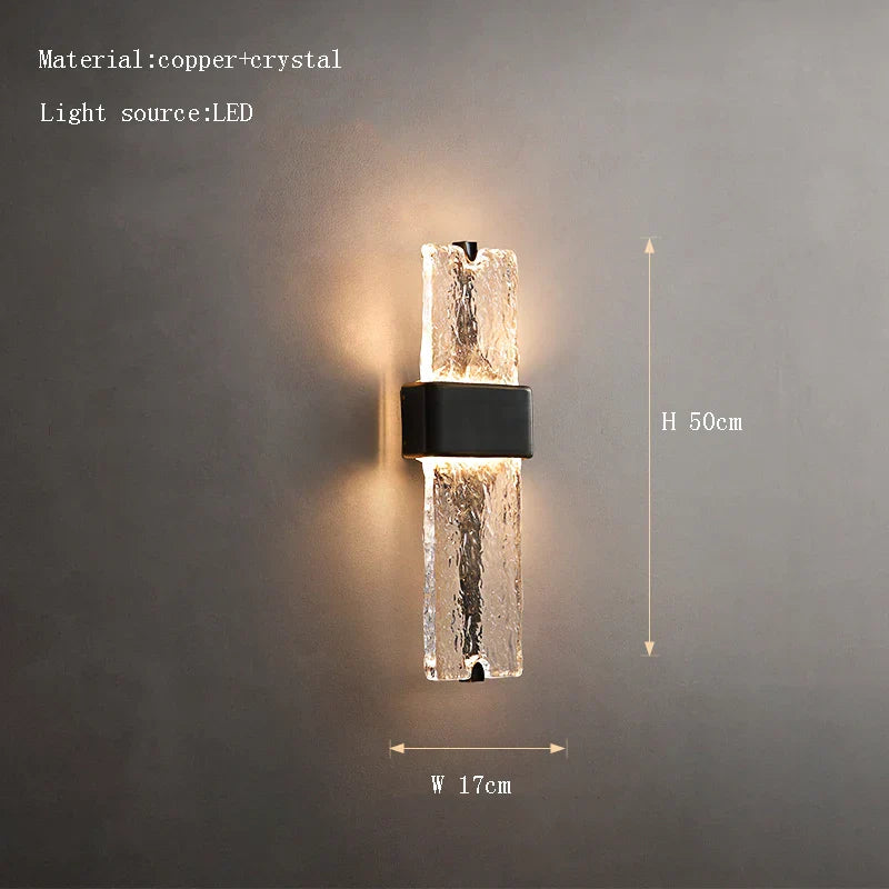 Water Ripple Crystal Wall Sconce