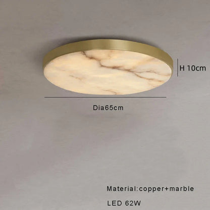 Moonshade Marble & Copper Ceiling Light