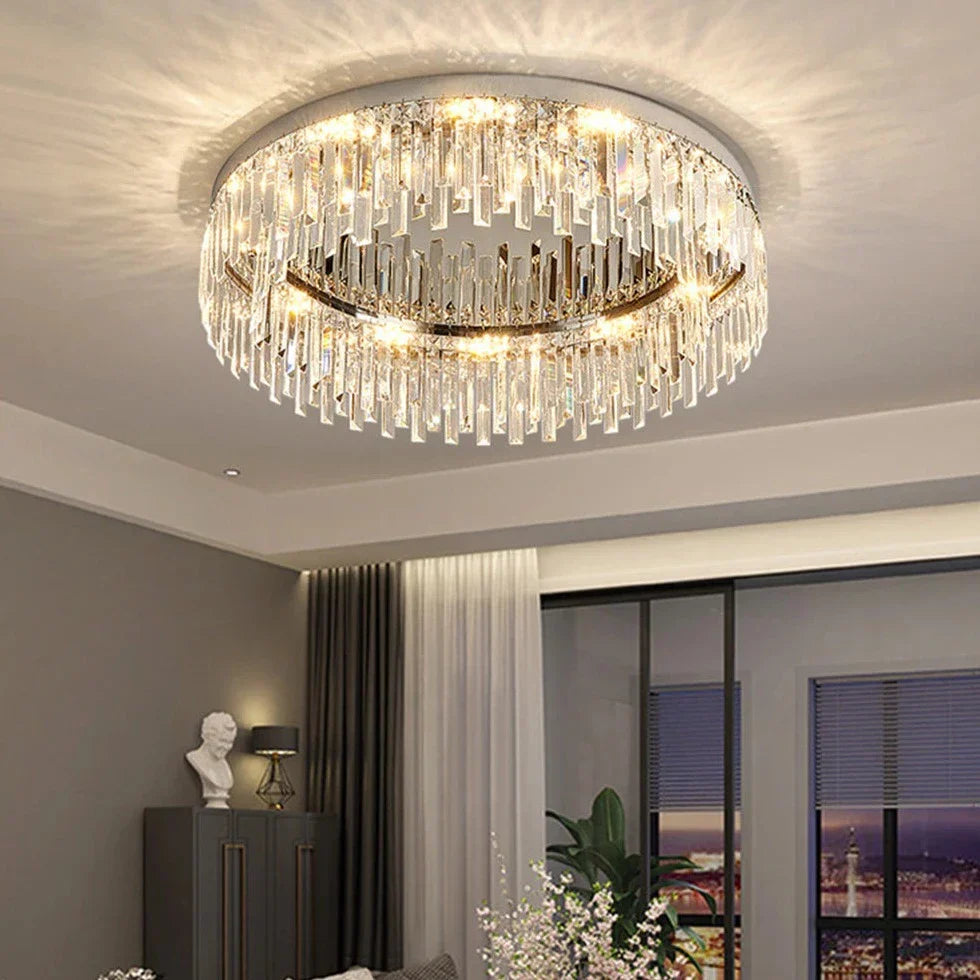 Gio Flush Mount Crystal Ceiling Light