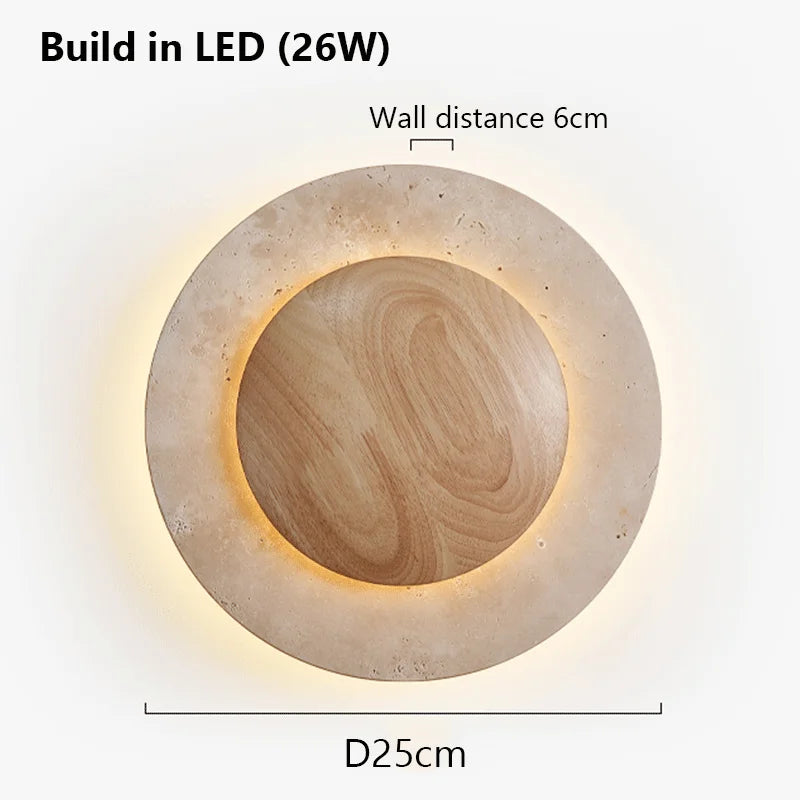 Natural Travertine LED Decor Wall Light