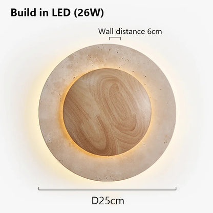 Natural Travertine LED Decor Wall Light