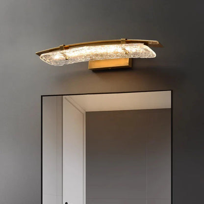 Copper & Glass Modern LED Wall Sconce