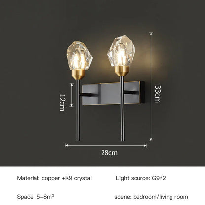 Diamante Crystal Wall Sconce