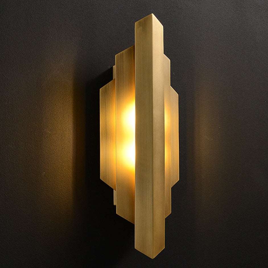 Brushed Copper Modern LED Wall Sconce