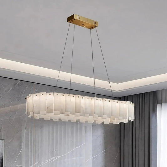 Moonshade Marble Dining Room Chandelier