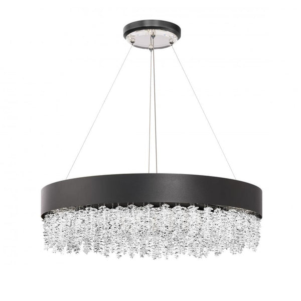 Linear Pendant, Integrated LED, Black, Clear Optic Crystal (S3526-18O 1JD53K)