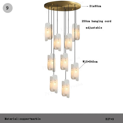 Moonshade Natural Marble Pendant Lights