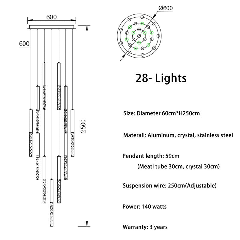 Modern LED Foyer Chandelier