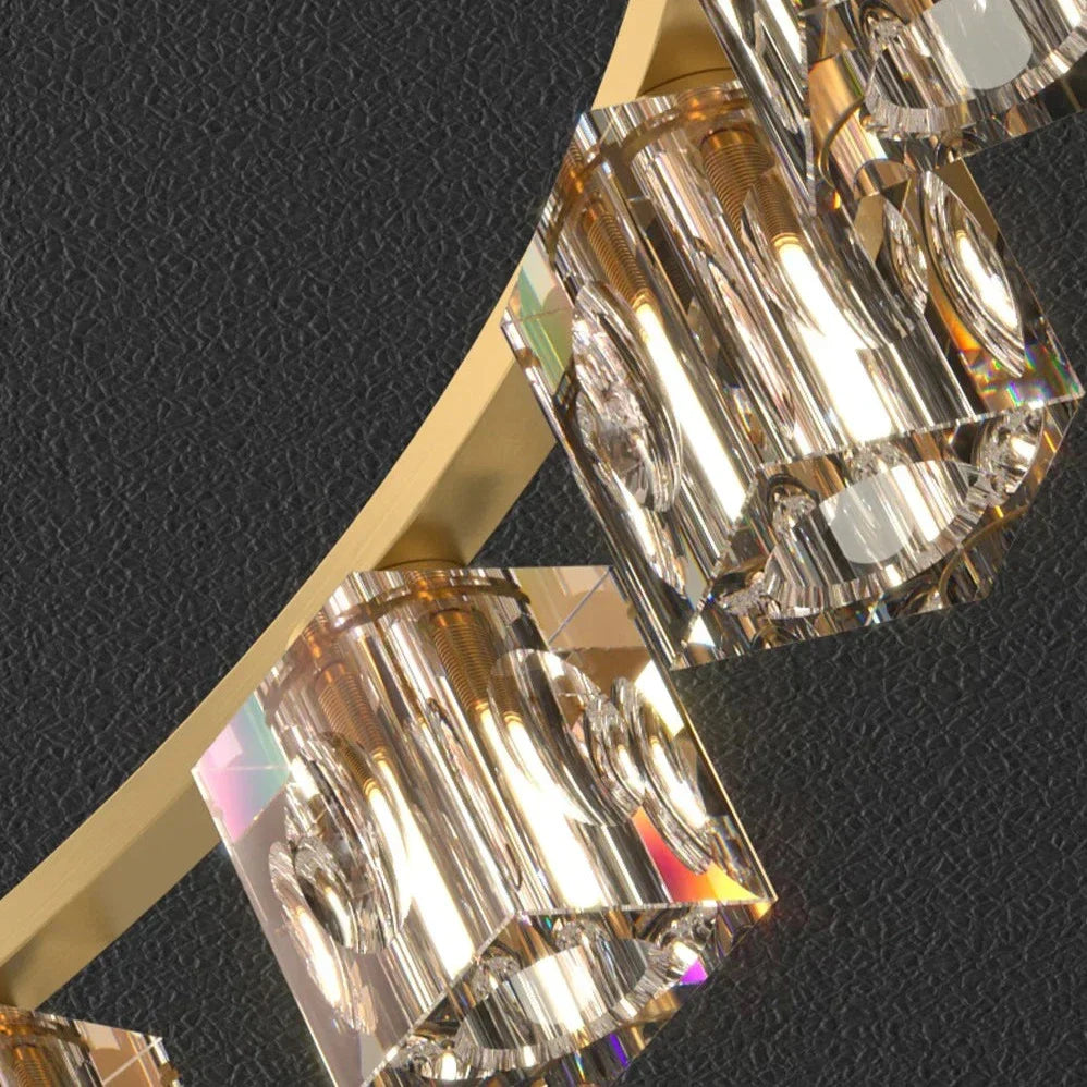 Multi-Light Crystal Ceiling Light Fixture