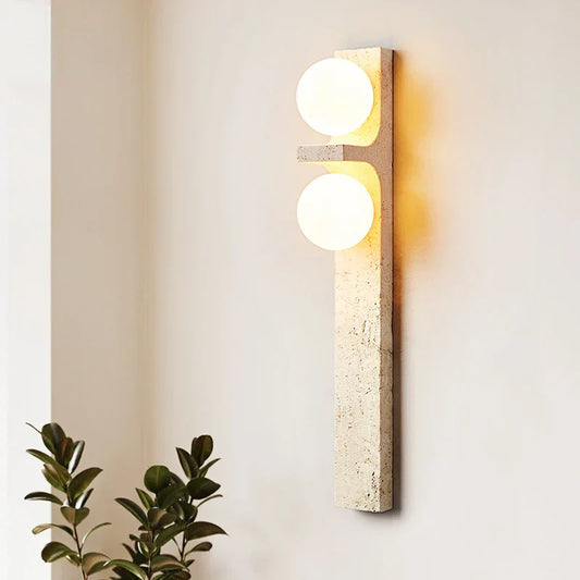 Natural Travertine Modern Wall Lights