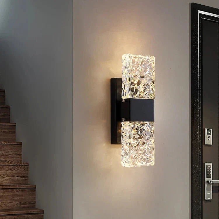 Water Ripple Crystal Wall Sconce