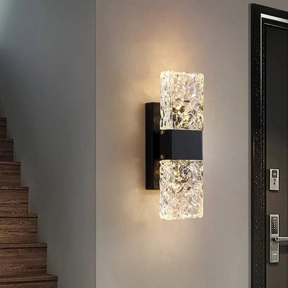 Water Ripple Crystal Wall Sconce