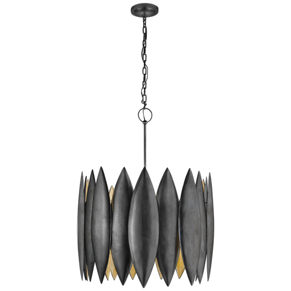 Chandelier, 4-Light, Aged Iron, 31.25"W (S 5048AI 2R6ZD)