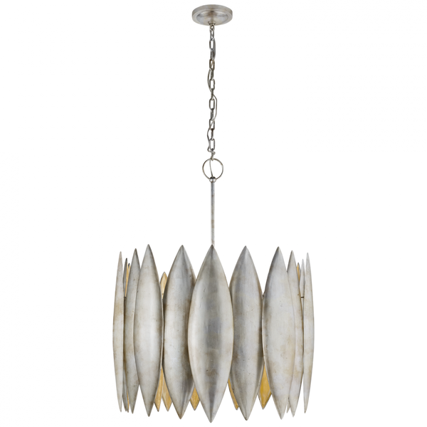 Chandelier, 4-Light, Burnished Silver Leaf, 31.25"W (S 5048BSL 2R6ZE)